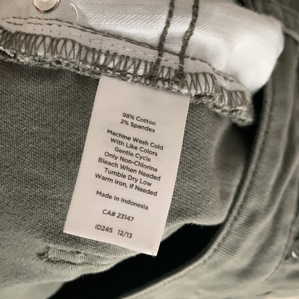 Talbots army green straight leg jeans size 8 - Picture 11 of 13